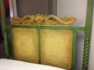 Headboard after painting.